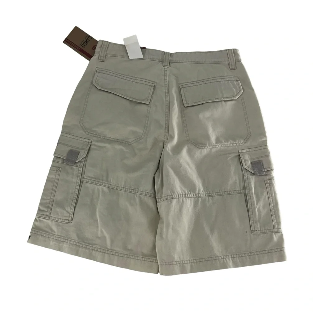 NWT Y2K Unionbay Shorts Mens 32 Tan Baggy Loose Wide Cargo Skater Grunge Hip Hop